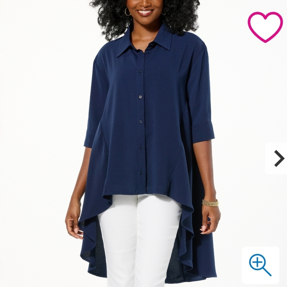 HSN DG2 by Diane GilmanCrepe Blouse